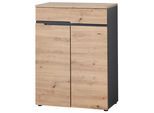 Schuhschrank Memphis in Eiche Artisan/Graphitfarben