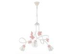 Kinderhängeleuchte Butterfly Weiß/Pink max. 6 Watt