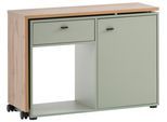 Schreibtisch Tiny Working Grün/Eichefarben