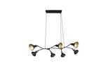 Hängeleuchte Roxie in Schwarz/Gold max. 10 Watt