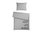 Bettwäsche Keep Life Grau ca. 140x200cm