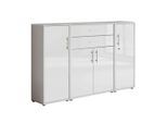 Aktenschrank Office Edition Sw Set 16 Grau/Weiß