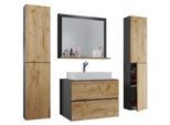 Badezimmer Lendas 5-tlg. ca. 147 cm Honigeiche/Anthr.