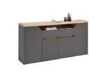 Sideboard Pepe Graphitfarben/Eiche Artisan