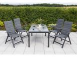 Gartensessel Taviano Metall/Textil klappbar