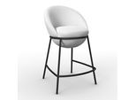 Barhocker Zoa Creme Struktur Gepolstert