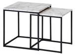 Satztisch"WL5.983", 2-er Set, Marmoroptik