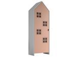 Kinderkleiderschrank Casami ca. 58x171x37 cm Weiß/Pink