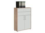 Aktenschrank Office Edition Weiß/Sonoma Eiche