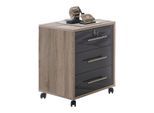 Rollcontainer Office Edition Sonoma Eiche/Anthrazit