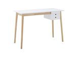 Schreibtisch Melanie Weiß Echtholz/MDF ca. 106x48 cm
