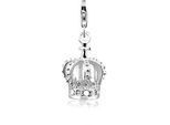 Charm-Einhänger NENALINA "Kronen Symbol Anhänger König Royal 925 Silber", silber, Charms, Damen, ohne Stein, Silber 925 (Sterlingsilber)