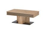 Livetastic Couchtisch , Schwarz, Eiche Artisan , Holzwerkstoff , 2 Schublade(n) Schubladen , rechteckig , Sockel , 60x45x110 cm , Wohnzimmer, Wohnzimmertische, Couchtische, Couchtische eckig