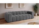 Big-Sofa OTTO HOME "KALLIE Design-Sofa mit Steppung, Bubble-Optik, Breite 248 cm", anthrazit, B:248cm H:72cm T:95cm, 100% Polyester, Sofas, Big-Sofa, moderne Steppung, hoher Sitzkomfort und modernes Design