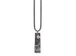 Kette mit Anhänger CAÏ "925/- Sterling Silber oxidiert Wellen", silbergrau, Halsketten, Herren, 55cm, Silber 925 (Sterlingsilber), L: 55 B: 9mm, matt, B:9mm