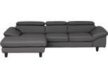 Ecksofa HOME AFFAIRE "Pilot L-Form", fango, B:268cm H:73cm T:108cm, 100% Polyester, Feinstruktur 75000 Scheuertouren, Struktur 35000 Scheuertouren, Microfaser 40000, Sofas, Ecksofa, mit Kopfteilverstellung, wahlweise mit Bettfunktion & Bettkasten
