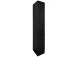 P & B Apothekerschrank, Schwarz, Holzwerkstoff, 2 Fächer, seitenverkehrt montierbar, einzeln stellbar, 30x211x57 cm, individuelle Inneneinteilung, Küchen, Küchenmöbel, Küchenschränke, Apothekerschränke