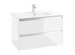 P & B Waschtischkombi, Weiß, Metall, 2 Schublade(n) Schubladen, 80 cm, hängend, Badezimmer, Waschbecken & Armaturen, Waschtische