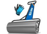 KESSER® Rasenwalze Metall mit Handschuhen Handwalze Rasenroller Gartenwalze Ackerwalze Walze befüllbar mit Wasser oder Sand