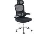 CLP Bürostuhl Overton I Ergonomischer Drehstuhl mit verstellbarer Kopfstütze und Lendenwirbelstütze, klappbaren Armlehnen I Wippfunktion