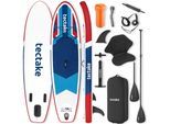 tectake® 2in1 Stand-Up Paddle Board 288 cm, aus Drop-Stitch Material, verstellbares Doppelpaddel, Belastbarkeit 200 kg, inklusive Kajak-Sitz