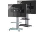 VCM TV Standfuß mit Zwischenboden 32-70 Zoll VESA max. 600x400 Fernseh Ständer aus Alu TV Ständer Maße ca. H. 100 x B. 60 x T. x 44 cm Fernsehstand Tosal