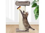 Rohrschneider XXL Kratzbaum FRIEDA – Kratztonne XXL austauschbare Kratzmatten stabil extra breite Säule Cord-Bezug waschbar Kratzbaum für große, mittlere und kleine Katzen Cord