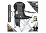 KESSER® Campingstuhl faltbar bis 150 kg Angelstuhl Faltstuhl Klappstuhl Gepolstert mit Armlehnen, Getränkehalter + Tasche mit hoher Rückenlehne, Strandstuhl, Klapphocker
