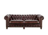 uno Ledersofa im Vintagelook Chesterfield ¦ braun ¦ Maße (cm): B: 230 H: 100 T: 80.0