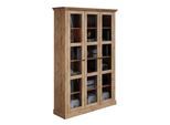 Vitrine OTTO HOME "Melissa", beige (natur), B:132cm H:192cm T:39cm, Massivholz, Schränke, Vitrine, aus massiver Kiefer, mit viel Stauraum