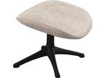 Fußhocker FLEXLUX "Marinella, Fußstütze für Lounging, Entspannung der Extraklasse, Scandi", beige (champagne, schwarz), B:59cm H:41cm T:46cm, 100% Polyester, Hocker, Fußhocker, Brescia-Stoff, Robuster Schwarzer fuß, Pflegeleicht und haltbar