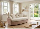 Big-Sofa COTTA "Aruba", mud, ivory, B:238cm H:79cm T:140cm, Luxus-Microfaser (100% Polyester); Microfaser-Feinstruktur (pflegeleichte Microfaser, mit feiner Struktur, 100% Polyester), Sofas, Big-Sofa, gemütliches Megasofa in XXL in organischer Form mit vielen Kissen