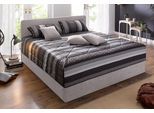Polsterbett "Davos", grau (hellgrau), B:185cm H:98cm L:210cm, Bezug Bett: Microfaser (100% Polyester);Bonnell-Federkernmatratze: 51% Polypropylen, 39% Polyester und 10% Baumwolle;Kaltschaummatratze: 100% Polyester, Bezug abnehm- und waschbar bis 60C, WESTFALIA SCHLAFKOMFORT, Betten, Polsterbett, inkl. Bettkasten bei Ausführung mit Matratze