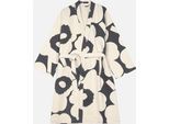Bademantel MARIMEKKO "UNIKKO" Gr. L, anthrazit, off, weiß, L, Baumwolle, Hausmäntel, Bademantel, 100% Baumwolle, angenehm weich
