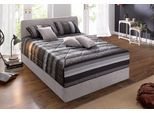 Polsterbett "Davos", grau (hellgrau), B:145cm H:98cm L:210cm, Bezug Bett: Microfaser (100% Polyester);Bonnell-Federkernmatratze: 51% Polypropylen, 39% Polyester und 10% Baumwolle;Kaltschaummatratze: 100% Polyester, Bezug abnehm- und waschbar bis 60C, WESTFALIA SCHLAFKOMFORT, Betten, Polsterbett, inkl. Bettkasten bei Ausführung mit Matratze