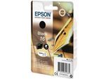 EPSON Tintenpatrone "DURABRITE ULTRA INK 16", schwarz (schwarz ultra ink 16), Tintenpatronen, original Druckerpatrone 16 schwarz, Tintenpatrone