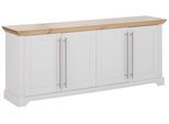 Kommode OTTO HOME "Melissa", weiß (weiß, honig), B:171cm H:70cm T:39cm, Massivholz, Sideboards, Kommode, aus massiver Kiefer, FSC zertifiziert, 4-türig, Breite 171 cm