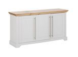 Kommode OTTO HOME "Melissa", weiß (weiß, honig), B:132cm H:70cm T:39cm, Massivholz, Sideboards, Kommode, aus massiver Kiefer, FSC zertifiziert, 3-türig, Breite 132 cm