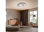 OTTO HOME LED Deckenleuchte "Lianna", weiß schwarz, 1, Ø 16,8cm H: 7,8cm, 1 Stk., Leuchten, Mondoptik, Memory-, Nachtlicht-, CCT-Funktion, dimmbar, Fernbedienung, LED Deckenleuchte