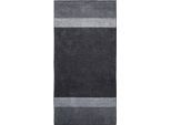 Saunatuch DYCKHOFF "Two-Tone Stripe", silber, B:100cm L:200cm, Walkfrottee, Obermaterial: 100% Baumwolle, Handtücher, Saunatuch, Made in Germany, aus 100% Baumwolle, trocknergeeignet