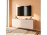 Lowboard "Essentials, TV-Board, TV-Kommode, TV-Schrank, TV-Möbel", weiß (kaschmir), B:166cm H:55cm T:42cm, Holzwerkstoff, MDF, LEGER HOME BY LENA GERCKE, Sideboards, Lowboard, Breite: 166 cm, UV lackiert, Push-to-open-Funktion