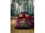 Wendebettwäsche FLEURESSE "Bed Art S 3759", rot (rubin), B/L: 200cm x 200cm, 1 Stk., 1 Stk., Mako-Satin, B/L: 80cm x 80cm & 80cm x 80cm, 3 Stk., Mako-Satin, Obermaterial: 100% Baumwolle, Bettwäsche, Wendebettwäsche, Mako Satin, Baumwolle, in Gr. 135x200, 155x220, 200x200cm