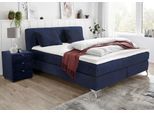 Boxspringbett JOCKENHÖFER GRUPPE "Elfie" inkl. Topper", blau (dunkelblau 485, 22), B:188cm L:209cm, Bezug Bett: Microfaser (100% Polyester);Topper und Matratzenspiegel: 100% Polyester, Komplettbetten, Boxspringbett, erhältlich in den Breiten 90,140 & 180cm und diversen Farbvarianten