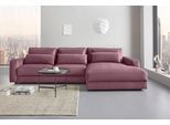 Ecksofa HOME AFFAIRE "Bloomfield, bequem und elegant, Breite 303cm, L-Form", rosa (altrosa), B:303cm H:84cm T:176cm, 100% Polyester, Sofas, Ecksofa, mit Bettfunktion und Bettkasten, Unser Dauertiefpreis