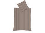 Bettwäsche FLEURESSE "Modern Life", braun (chocolate), B/L: 200cm x 200cm, 1 Stk., 2 Stk., Mako-Satin, B/L: 80cm x 80cm & 80cm x 80cm, 3 Stk., Mako-Satin, Obermaterial: 100% Baumwolle, Bettwäsche, Bettwäsche, Mako Satin, Baumwolle, in Gr. 135x200, 155x220, 200x200cm