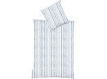 Wendebettwäsche FLEURESSE "Provence Cassis", blau, B/L: 135cm x 200cm, 1 Stk., 1 Stk., Halbleinen, B/L: 80cm x 80cm, 2 Stk., Halbleinen, Obermaterial: 50% Baumwolle, 50% Leinen, Bettwäsche, Wendebettwäsche, 50% Baumwolle, 50% Leinen, in Gr. 135x200, 155x220, 200x200cm