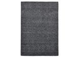 Teppich Gr. 4, grau (anthrazit), B:90cm H:13mm L:160cm, Wolle, Teppiche, Teppich