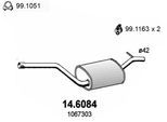 ASSO Mittelschalldämpfer 146084 für Ford