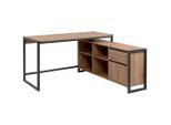 Mid.you , Anthrazit, Eiche Artisan , Holzwerkstoff , 1 Schublade(n) Schubladen , rechteckig , 139x75x139 cm , Kabeldurchlass, seitenverkehrt montierbar , Büromöbel, Schreibtische, Eckschreibtische