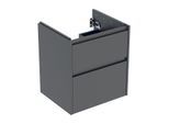 Geberit Renova Plan Waschtisch-Unterschrank 504026JK1 2 Schubladen, Korpus/Front lava / lackiert seidenmatt, Breite 54,6 cm
